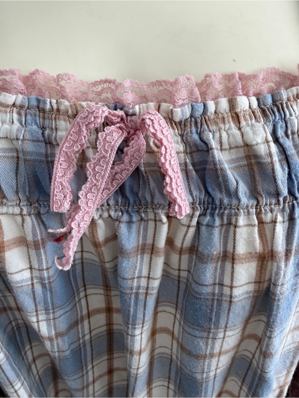 Urban Outfitters Blue & Pink Plaid Ruffle Mini Dress - Picture 4 of 8